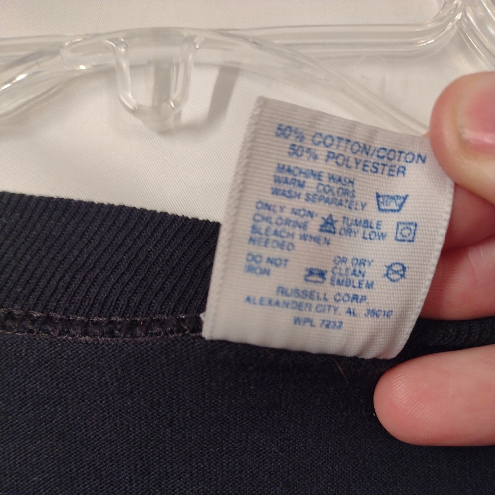 Vintage Jerzees Tag Single Stitch - Ken-Crest Black T… - Gem